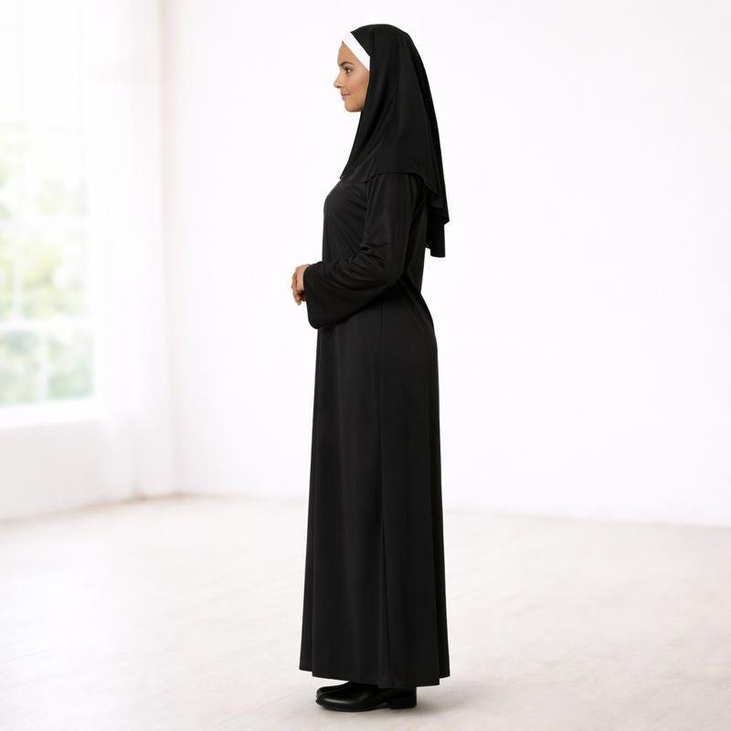 Black Clergy Cassock – Roman Church Liturgical Robe for Priest (Father), Christmas Church Attire - image 4