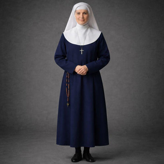 Women's Nun Dress - Custom Black Clergy Cassock, Religious Garment