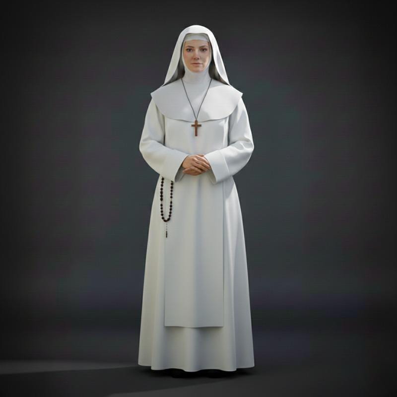 Handmade Nun Dress - Custom Roman Cassock, Liturgical Vestment