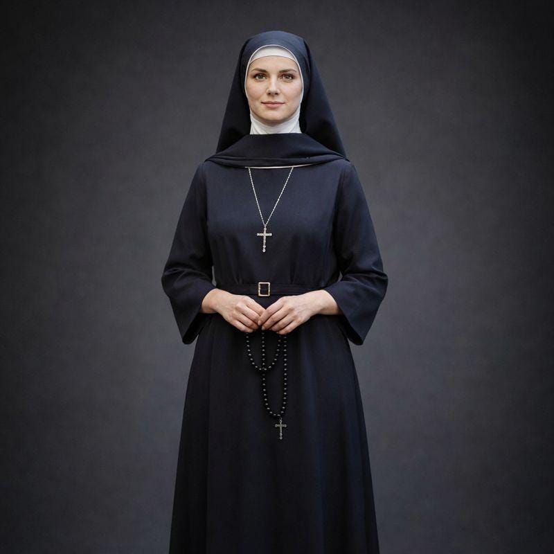Nun Dress For Women , Adult Nun Outfit , Custom Cassock , religious garment