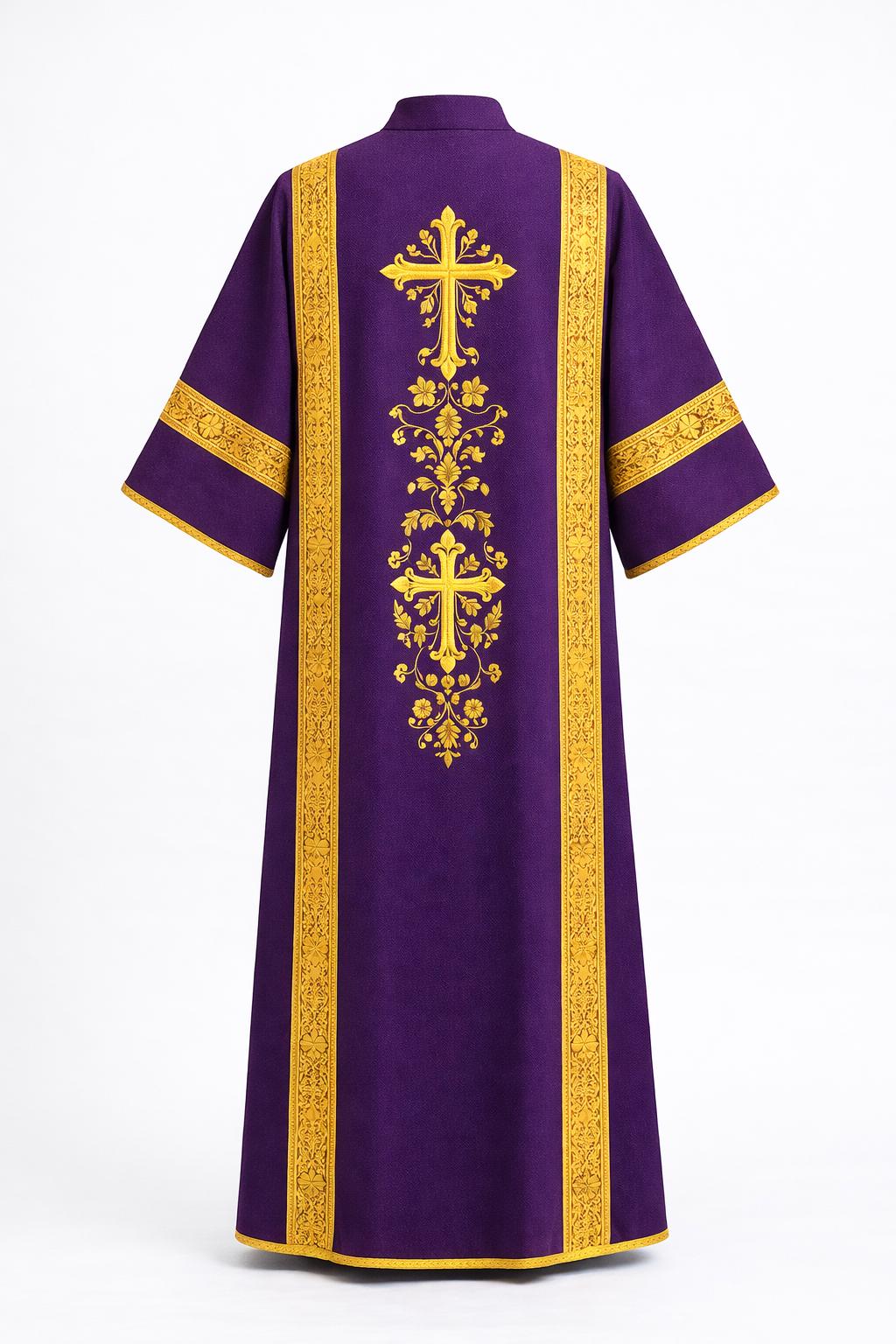 Black and Silver Roman Cassock Soutane | Custom Clergy Robe With cinctur Priest Vestment - image 7