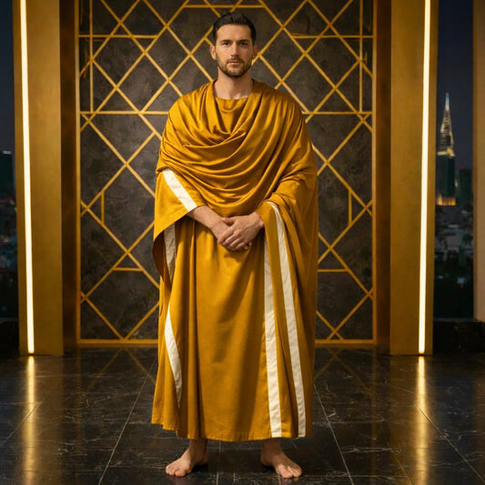 Gold Roman Toga, Greek Republic Style Costume, Themed Events
