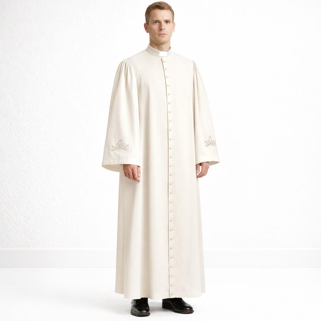 Black Roman Catholic Cassock for Men – Traditional Clergy Priest Robe – Liturgical Church Soutane Vestment - image 7