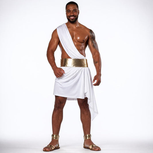 Greek Goddess Toga Costume | White Toga Dress, Roman Outfit