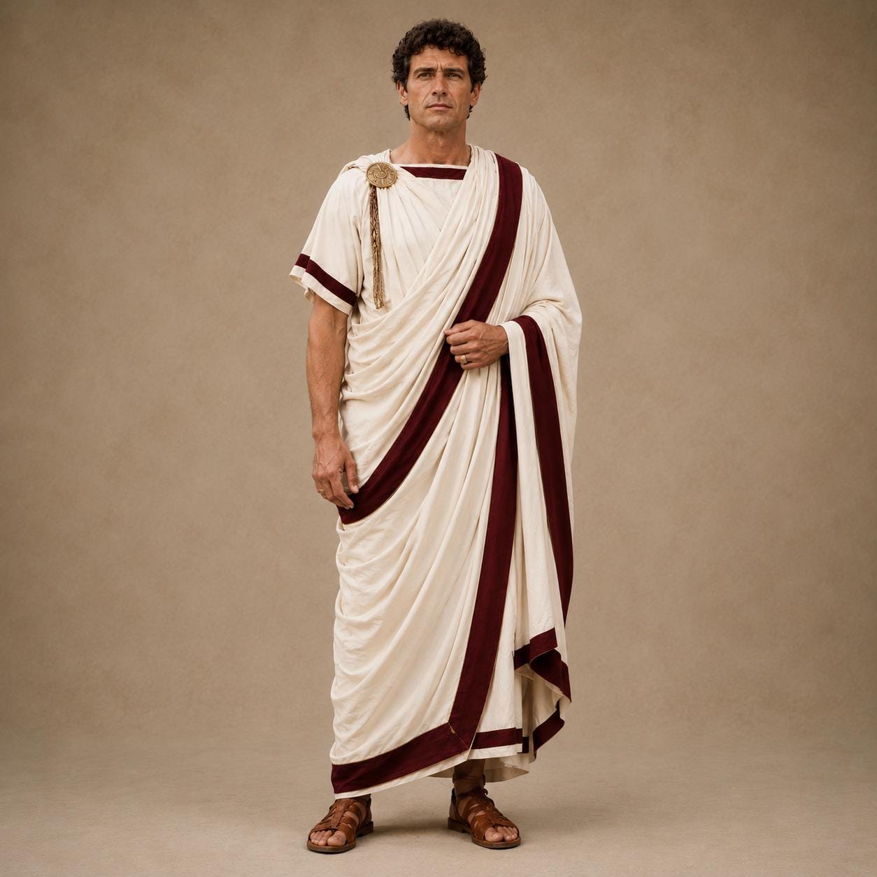 Couple Roman Toga & Saree Costume Set, Ancient Rome Cosplay Outfit - image 7