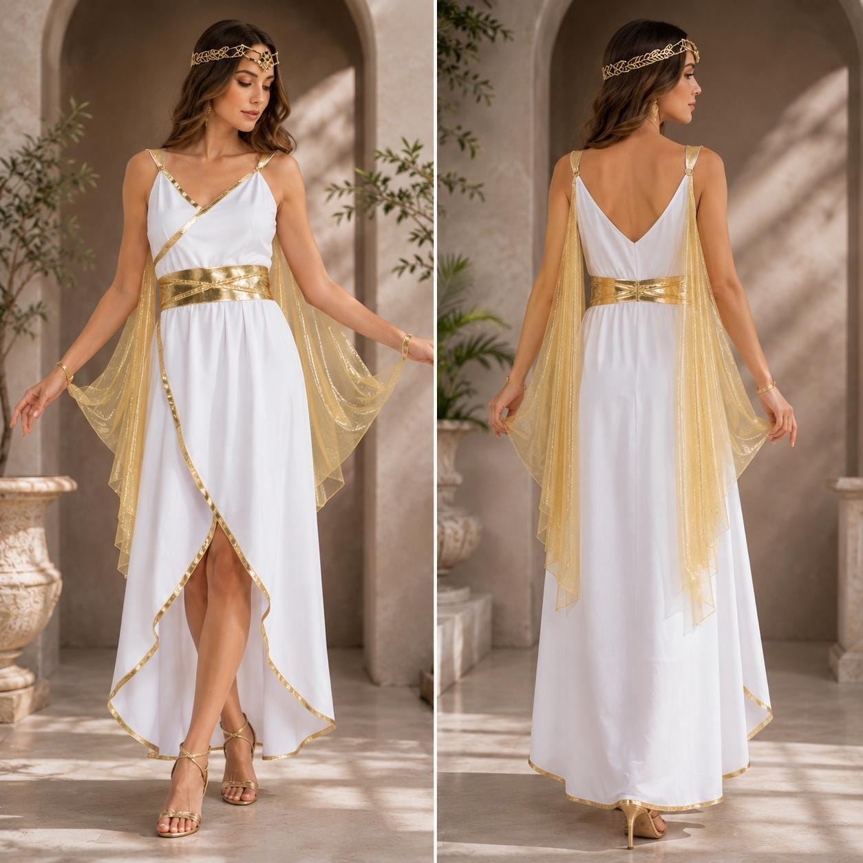 Women's Roman Senator Toga – Classical Ancient Rome Costume, Historical Draped Garment - image 2
