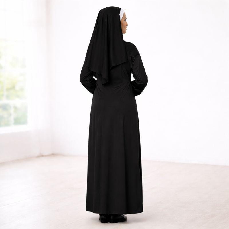 Black Clergy Cassock – Roman Church Liturgical Robe for Priest (Father), Christmas Church Attire - image 3