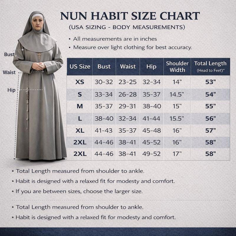Handmade Nun Dress - Custom Roman Cassock, Liturgical Vestment - image 4