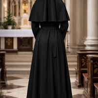 Traditional Black Clergy Cassock – Roman Church Liturgical Robe for Priest (Father), Christmas Church Attire - image 4