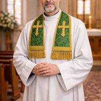 Handwoven Clergy Stole | Fair Trade Priest Sash | Religious Garment & Liturgical Attire | Elegant Pastoral Vestment
