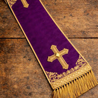 Black Clergy Stole | Fair Trade Priest Sash | Religious Garment & Liturgical Attire | Elegant Pastoral Vestment - image 2