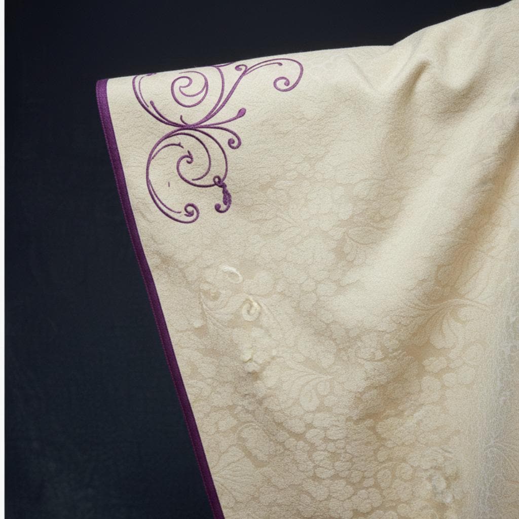 White and purpel damask chasuble vestments, Embroidary - image 2