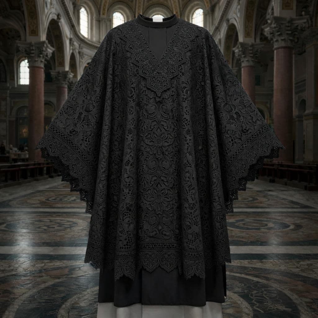 Roman style Lace surplice chasuble vestment Messgewand cotta - image 9