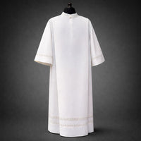 Men's Lace Clergy Alb – Square Neck Liturgical Vestment - image 2