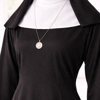 Black Clergy Cassock – Roman Church Liturgical Robe for Priest (Father), Christmas Church Attire - image 2
