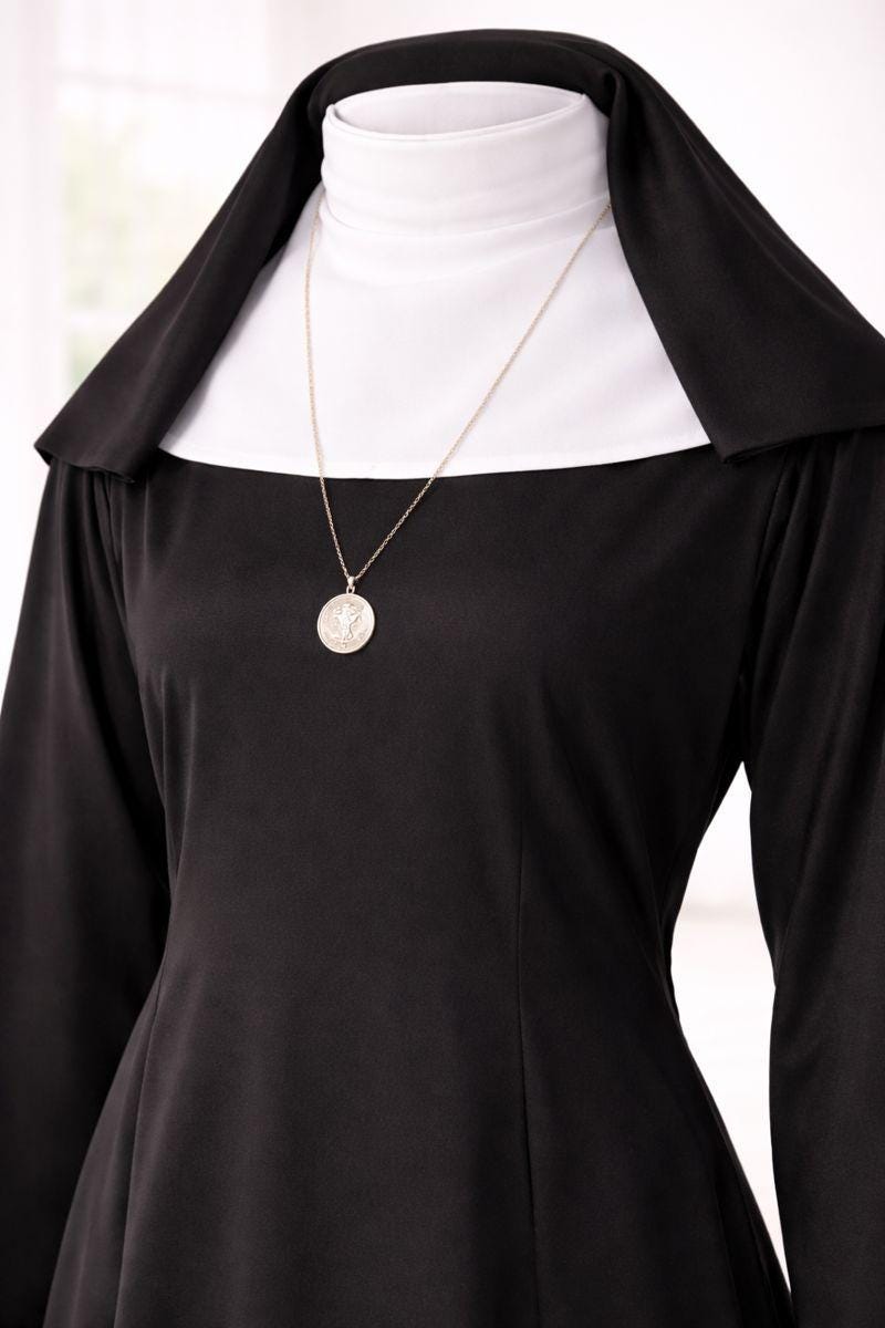 Black Clergy Cassock – Roman Church Liturgical Robe for Priest (Father), Christmas Church Attire - image 2