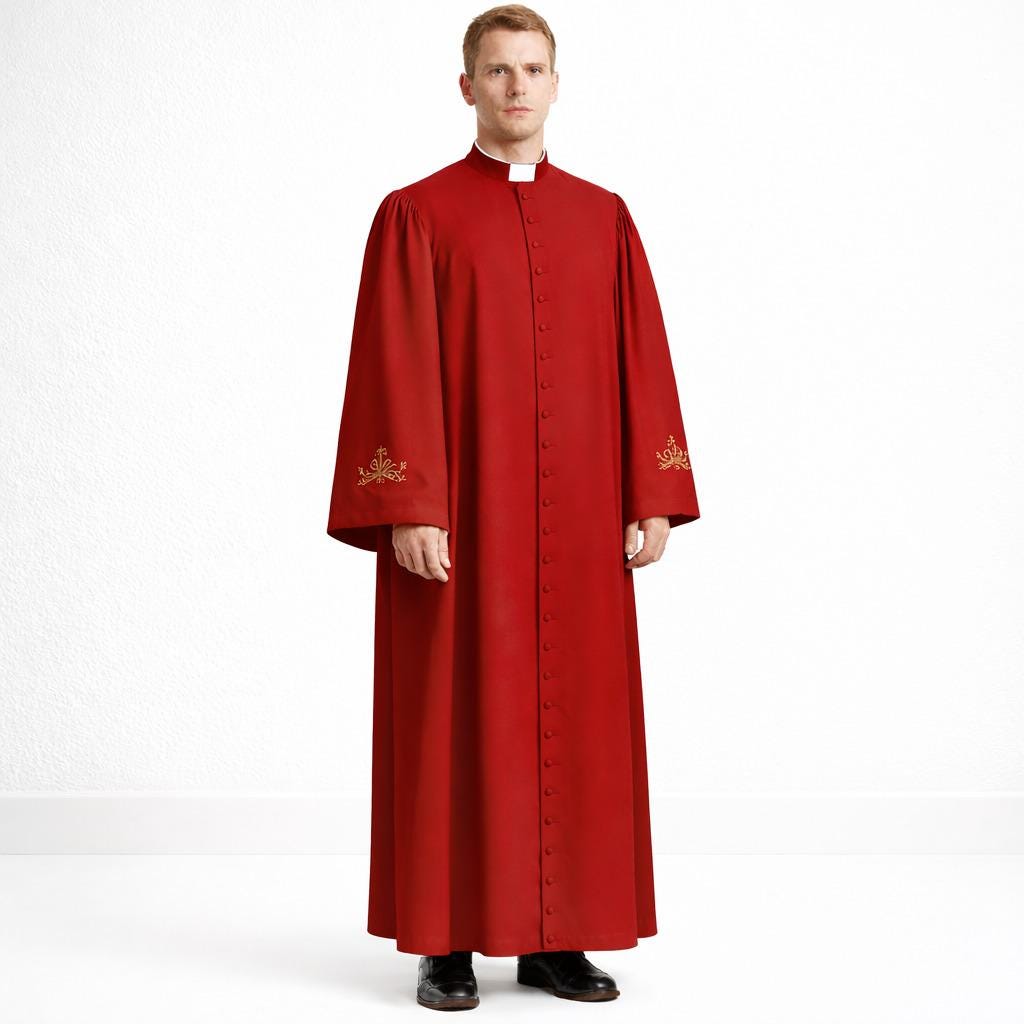 Black Roman Catholic Cassock for Men – Traditional Clergy Priest Robe – Liturgical Church Soutane Vestment - image 9