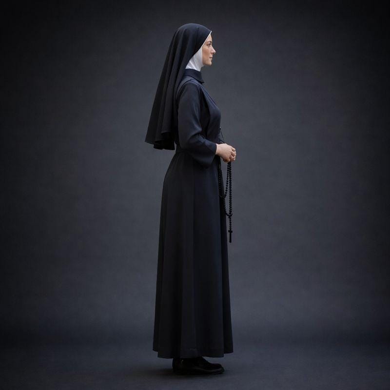 Nun Dress For Women , Adult Nun Outfit , Custom Cassock , religious garment - image 2