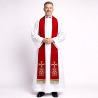 Clergy Stole | Fair Trade Priest Sash | Religious Garment & Liturgical Attire | Elegant Pastoral Vestment