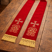 Clergy Stole | Fair Trade Priest Sash | Religious Garment & Liturgical Attire | Elegant Pastoral Vestment - image 3