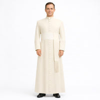 Red Roman Cassock Soutane | Custom Clergy Robe With cinctur Priest Vestment - image 4
