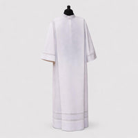 Men's Lace Clergy Alb – Square Neck Liturgical Vestment - image 3