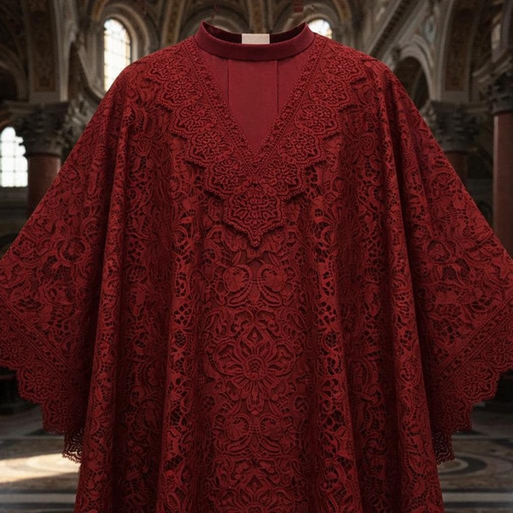 Roman style Lace surplice chasuble vestment Messgewand cotta - image 6