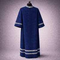 Men's Lace Clergy Alb – Square Neck Liturgical Vestment