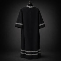 Men's Lace Clergy Alb – Square Neck Liturgical Vestment - image 8