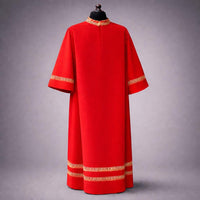 Men's Lace Clergy Alb – Square Neck Liturgical Vestment - image 7