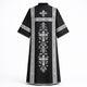 Black and Silver Roman Cassock Soutane | Custom Clergy Robe With cinctur Priest Vestment