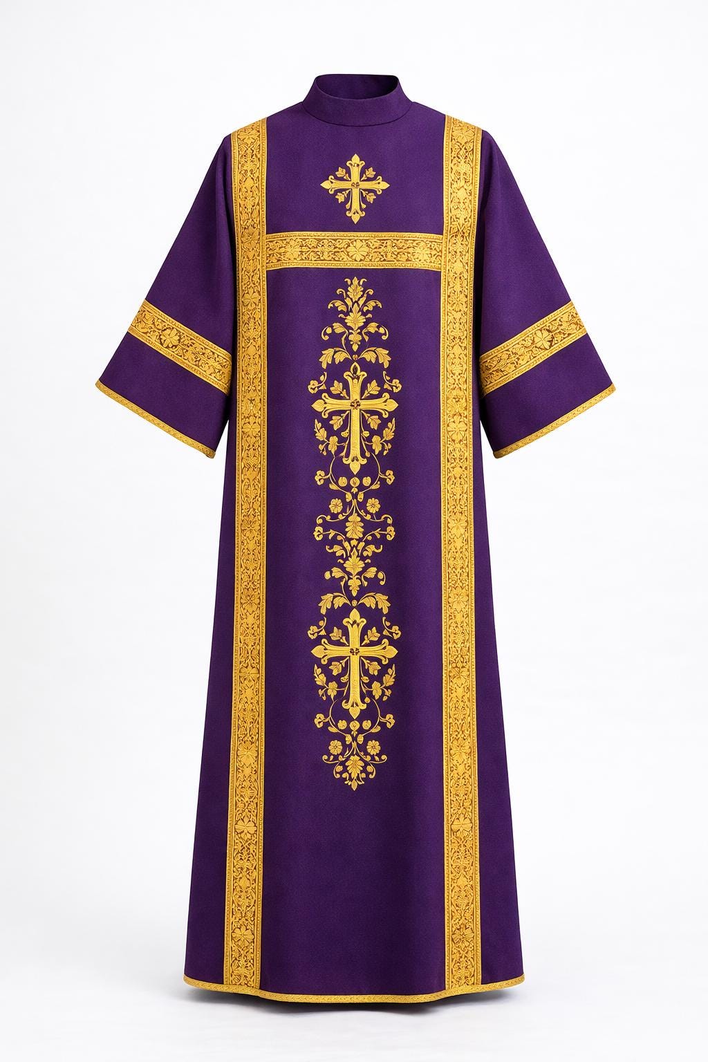 Black and Silver Roman Cassock Soutane | Custom Clergy Robe With cinctur Priest Vestment - image 8