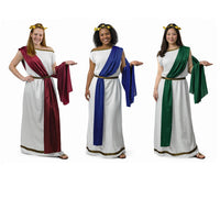 White Toga Dress with Red Sash | Greek Goddess Costume, Roman Outfit - image 4