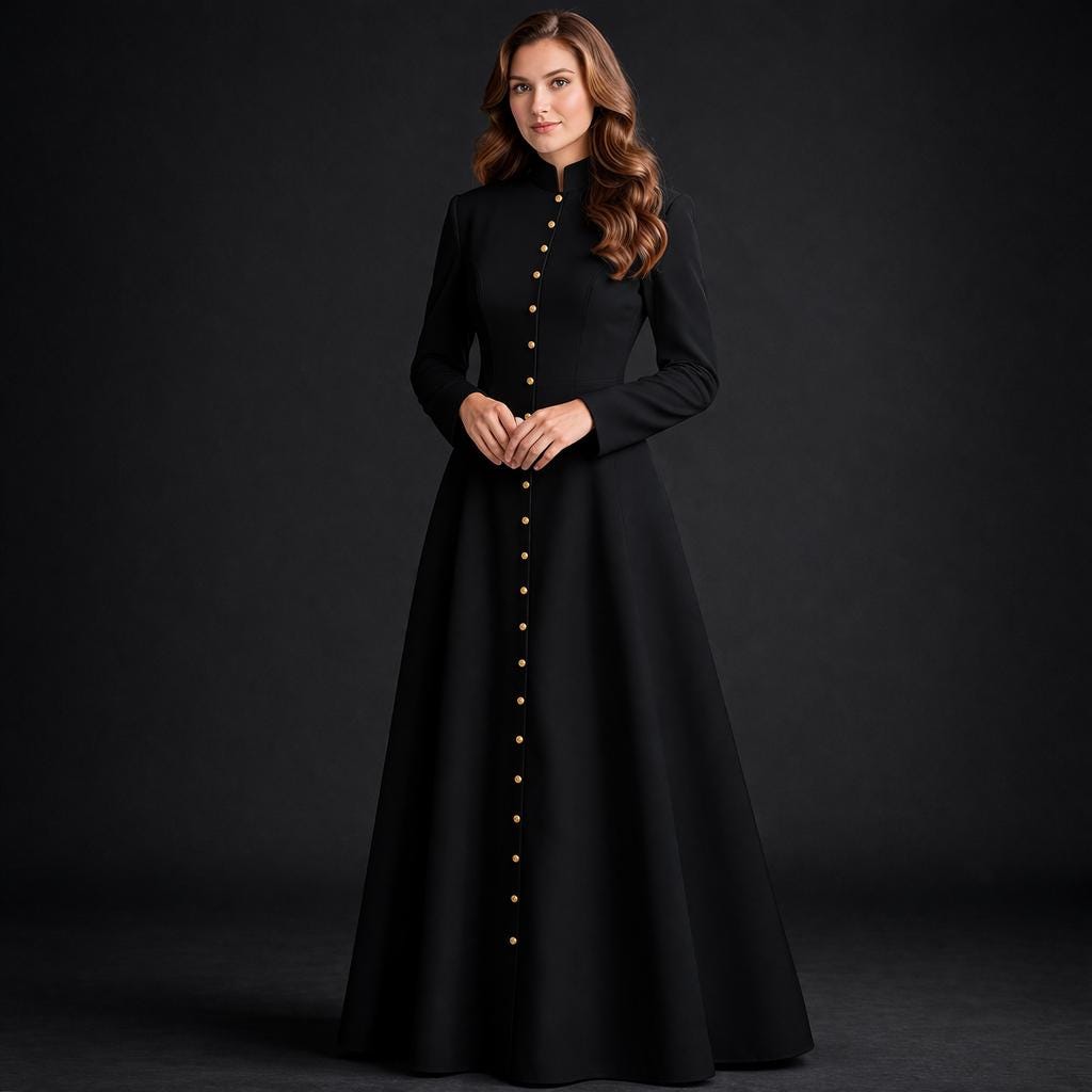 Purple Roman Cassock Soutane | Custom Clergy Robe with Cinctur Priest Vestment