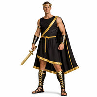 Black Men’s Roman Senator Toga – Classical Ancient Rome Costume, Historical Draped Garment - image 2