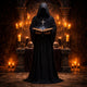 Black Tau Hooded Ritual Robe – Neophyte, Crone, Ceremonial Garment (Wicca, Goetia)