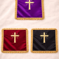 Chalice Veil with Gold Cross – Gnostic Mass Cup Cover, Ritual Altar Fabric - image 2