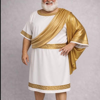 Men's Roman Senator Toga – Classical Ancient Rome Costume, Historical Draped Garment, Zeus Outfit - image 3