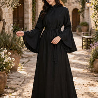 Black Clergy Robe for Women | Modest Bell Sleeve Religious Gown Christian Outfit - image 2