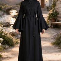 Black Clergy Robe for Women | Modest Bell Sleeve Religious Gown Christian Outfit - image 3