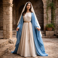Biblical Inspired Women's Robe Dress | Modest Mary Costume, Medieval Gown,Nun dress
