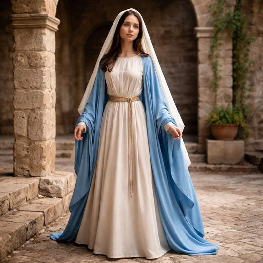 Biblical Inspired Women's Robe Dress | Modest Mary Costume, Medieval Gown,Nun dress