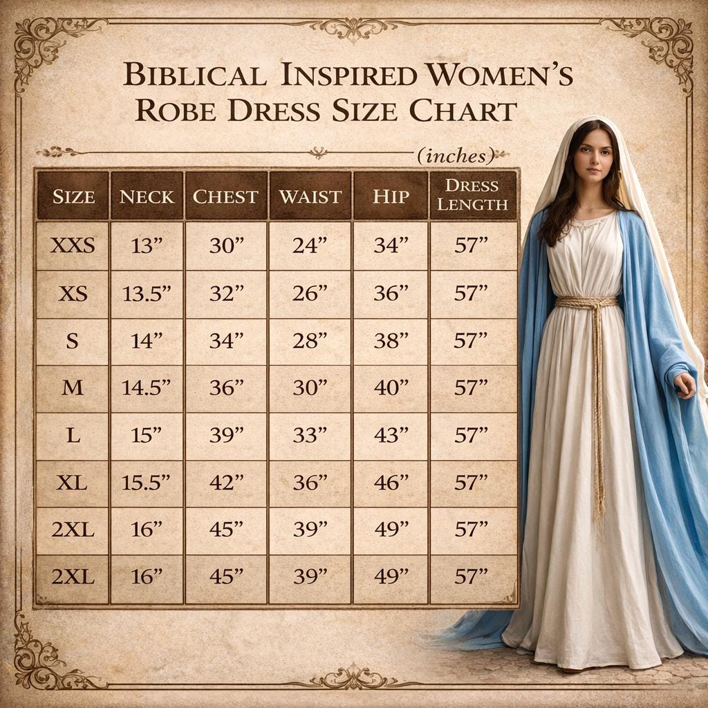 Biblical Inspired Women's Robe Dress | Modest Mary Costume, Medieval Gown,Nun dress - image 3