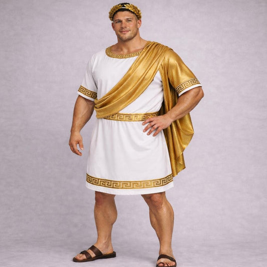 Men's Roman Senator Toga – Classical Ancient Rome Costume, Historical Draped Garment, Zeus Outfit