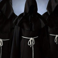 Black Hooded Monk Robe Costume | Gothic Medieval Cloak, Unisex Fantasy Outfit - image 5