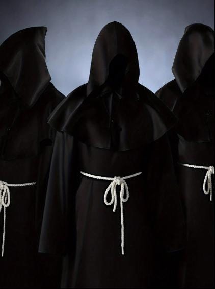Black Hooded Monk Robe Costume | Gothic Medieval Cloak, Unisex Fantasy Outfit - image 5