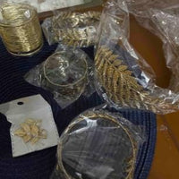 Gold Laurel Leaf Jewelry Set, Greek Roman Goddess Headpiece, Arm Cuffs, Earrings, Bracelet - image 3