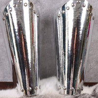 Gold Armor Bracers: Medieval Viking Faux Leather Arm Guards for Cosplay - image 7