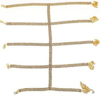 Gold Rhinestone Leg Chain, Multi Row Body Jewelry, Festival Harness, Summer Anklet - image 2
