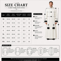 White Roman Cassock Soutane | Custom Clergy Robe With cinctur Priest Vestment - image 4